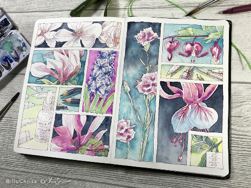 Floral Sketching — Botanische Skizzen - auf Triviar