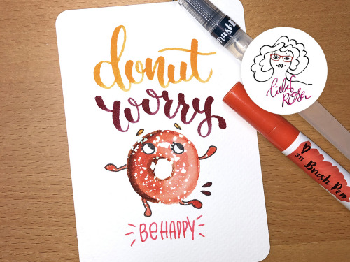 »Donuts« Lettering & Watercolor mit dem Brushpen - auf Triviar