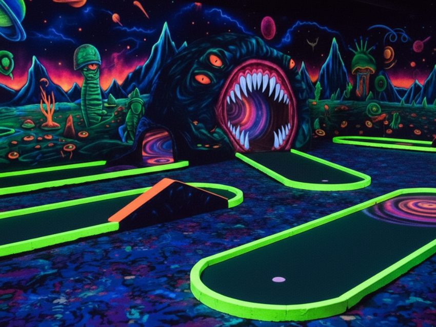 Schwarzlicht Minigolf Dinslaken - 3D-Spielspaß im Dunkeln
