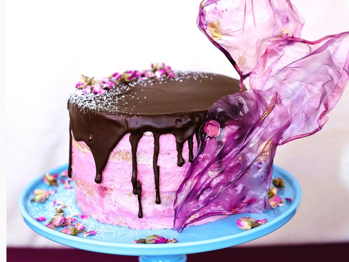 Torte backen Brombeer Drip Cake Kurs)