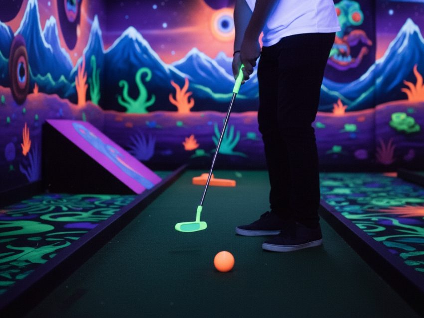 Schwarzlicht Minigolf