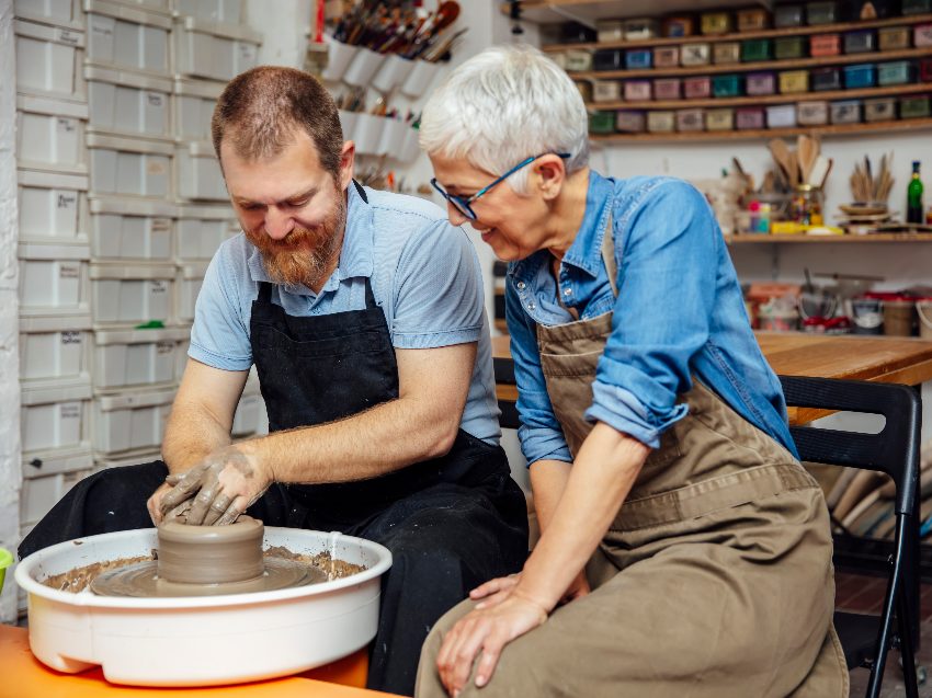 Töpferkurs an der Drehscheibe in Osnabrück